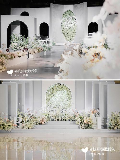 杭州婚礼策划婚礼布置白绿色系优雅纯真